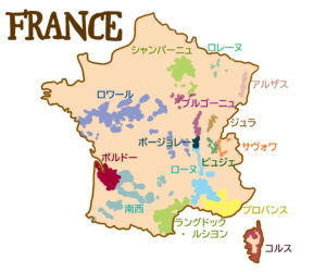 フランスワイン地図